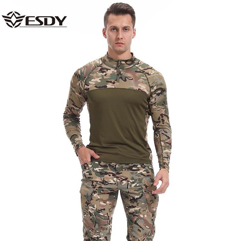 Esdy Tactical Frog Suit Ανδρική Μακρυμάνικη Στολή Καμουφλάζ Εξωτερική Στολή Εκπαίδευσης Βατράχων Γρήγορου Στεγνώματος Στολή Μάχης Ειδικών Δυνάμεων