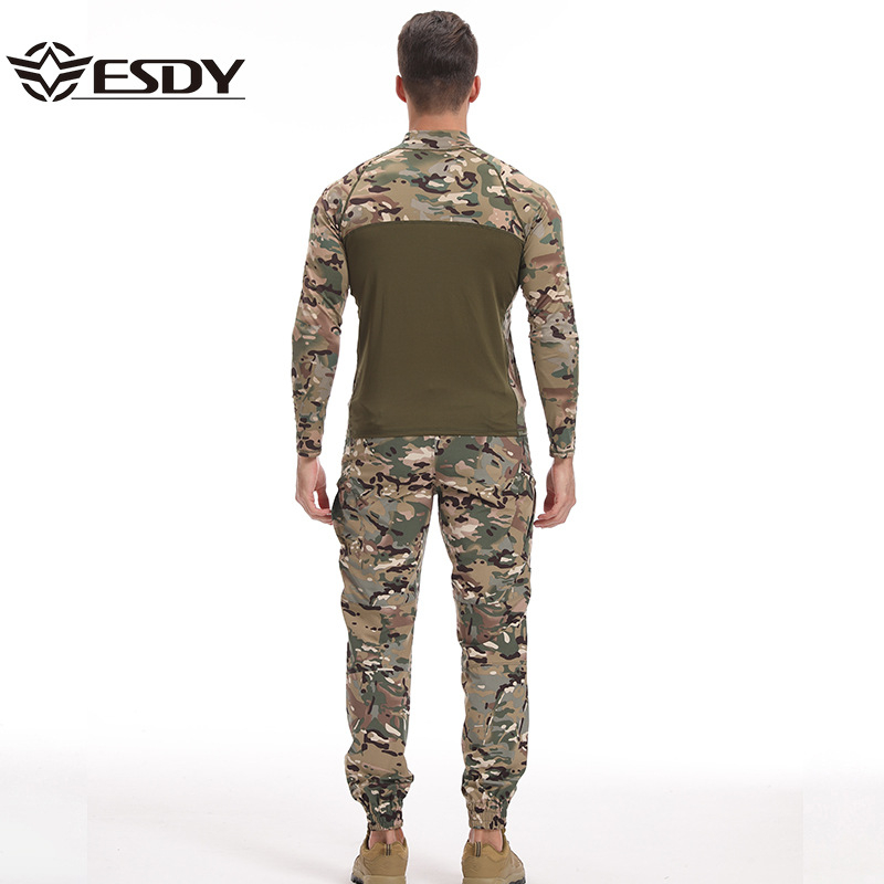 Esdy Tactical Frog Suit Ανδρική Μακρυμάνικη Στολή Καμουφλάζ Εξωτερική Στολή Εκπαίδευσης Βατράχων Γρήγορου Στεγνώματος Στολή Μάχης Ειδικών Δυνάμεων