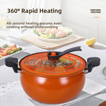 Πολυλειτουργική οικιακή κουζίνα μεγάλης χωρητικότητας, αντικολλητική κατσαρόλα, μεγάλη κατσαρόλα κολοκύθας, χύτρα μικρο-πίεσης