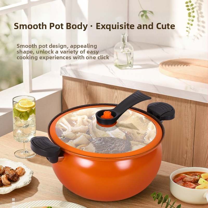 Háztartási multifunkcionális nagy kapacitású konyhai leveses edény ajándék tapadásmentes edény nagy hasú tökfőző zsír mikronyomású főzőedény