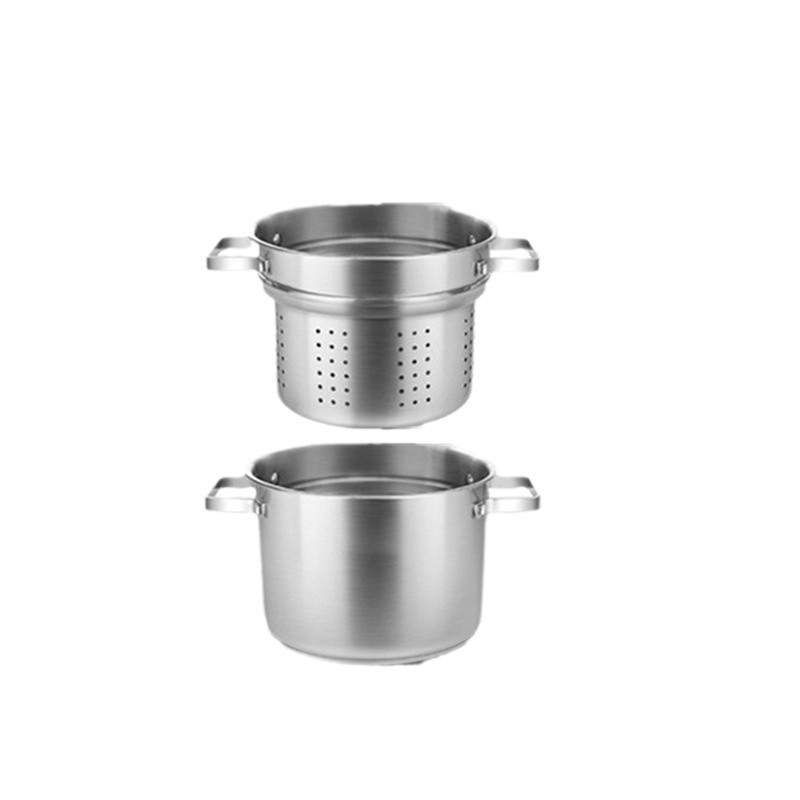 Piiriülene paksendatud multifunktsionaalne roostevabast terasest pastapott blanšeeritud veega praetud riisipott katmata supipott universaalne pliit