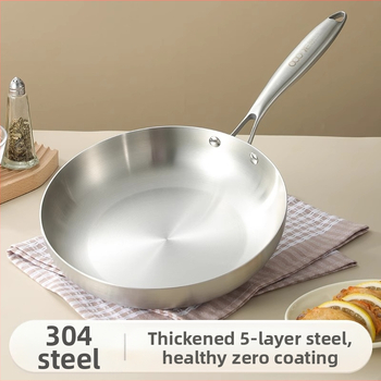 Spot Cross-Border 304 roostevabast terasest kolmekihiline terasest praepann induktsioonpliidil gaasipliit universaalne katmata praepann wok