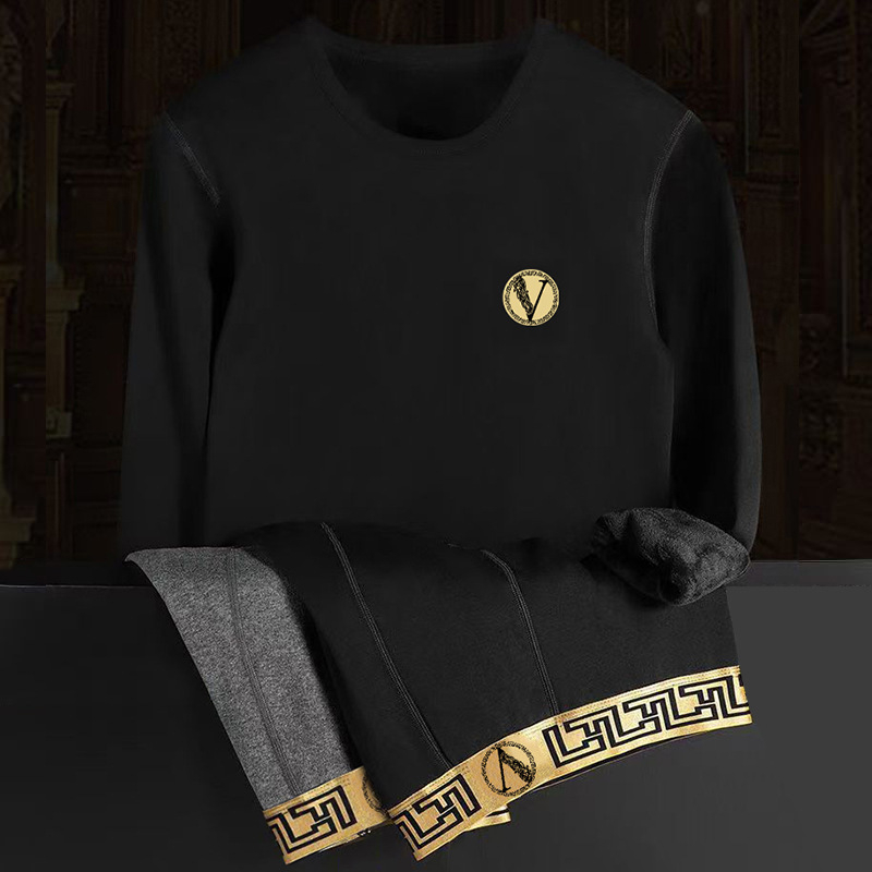 Luksuslik meeste sügis-talvine termopesukomplekt, õhuke alussärk, fliisvoodriga ja paksendatud, kitsa lõikega talveks