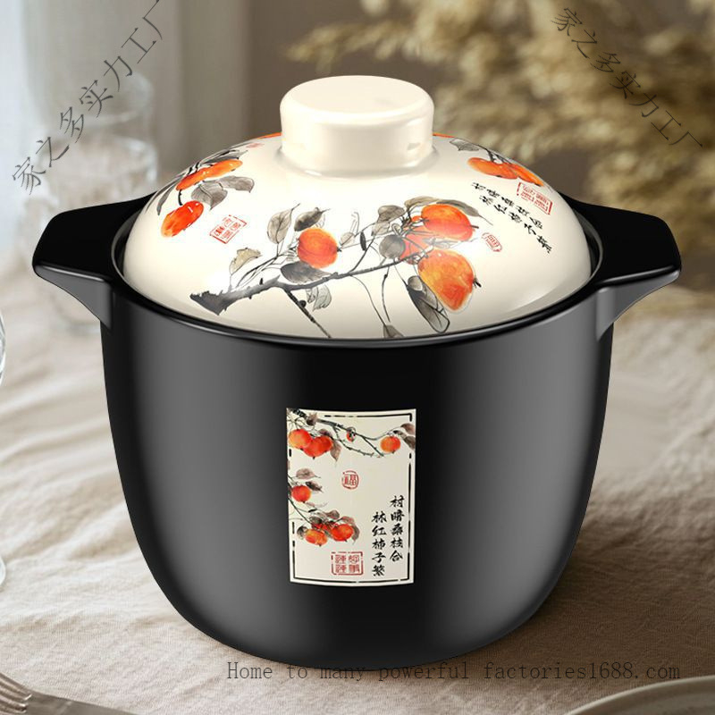 Visas geriausias keraminis troškintuvas karščiui atsparus troškinys troškinys košė sriuba troškinys didelės talpos atvira liepsna aukštas troškintuvas