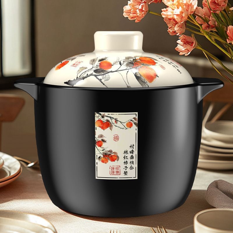 Visas geriausias keraminis troškintuvas karščiui atsparus troškinys troškinys košė sriuba troškinys didelės talpos atvira liepsna aukštas troškintuvas