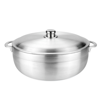 Σετ κατσαρόλας σούπας με γυαλόχαρτο, κατσαρόλα χωρίς επίστρωση, μεγάλη κατσαρόλα, γυαλισμένη κατσαρόλα με καπάκι, μεγάλης χωρητικότητας, οικιακή κατσαρόλα αλουμινίου με διπλό αυτί