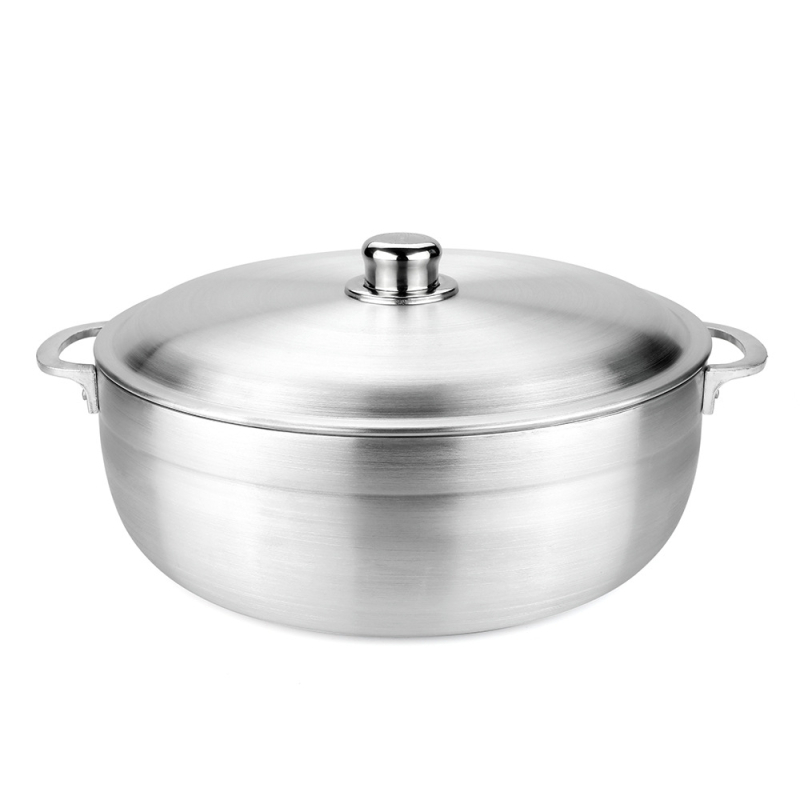 Šlifuotas aliuminio puodas, sriubos puodų rinkinys, puodas be dangčio, šlifuotas puodas su dangčiu, didelis puodas, didelės talpos buitinis dvigubas aliuminio puodas