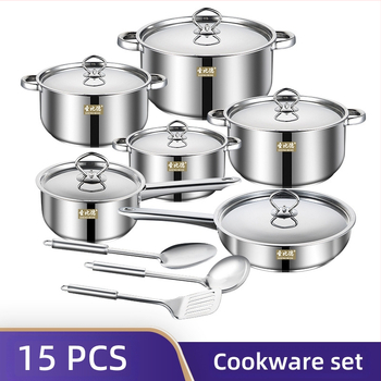 Pietryčių Azijos karšto pardavimo virtuvės reikmenų rinkinys, dovanų virtuvės reikmenų rinkinys, kelių dalių rinkinys, užsienio prekyba, 15 dalių rinkinys, tarpvalstybiniai virtuvės reikmenys, puodai