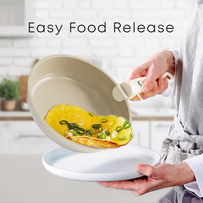 Tarpvalstybinis nuimamas keraminis rankenos puodas buitinei indukcinei viryklei dujinei universaliai puodui, tinkančiam nepridegančiai sriubos puodui wok keptuvei