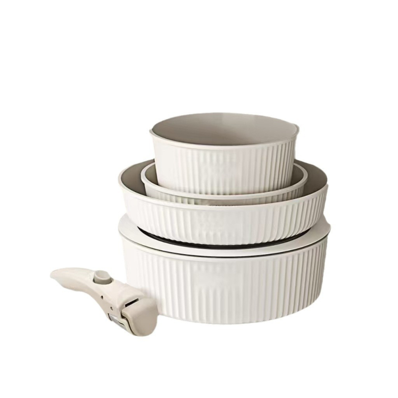 Tarpvalstybinis nuimamas keraminis rankenos puodas buitinei indukcinei viryklei dujinei universaliai puodui, tinkančiam nepridegančiai sriubos puodui wok keptuvei