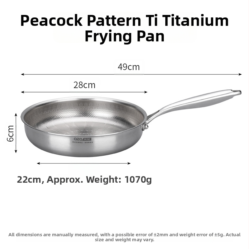 Titaanist paabulinnu mustriga praepann steigi, munade, pannkookide jaoks, majapidamise titaanist praepann, nullkate, sobib kõikidele pliitidele, keedupann