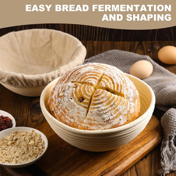 Tarpvalstybinis „Amazon“ europietiško stiliaus fermentuoto rotango dubenėlis, vaisių krepšelis, laikymo krepšelis iš kaimiško stiliaus, rankų darbo ovalus rotango duonos fermentacijos krepšelis