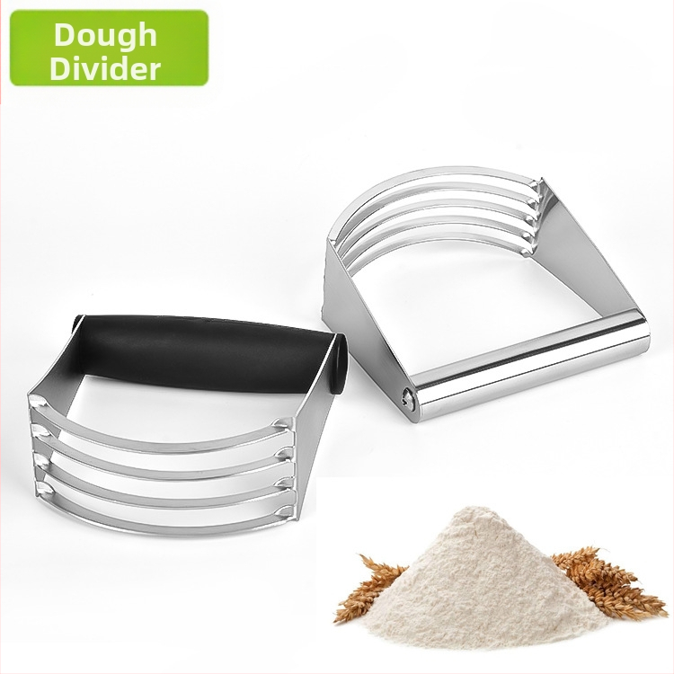 „Amazon“ nerūdijančio plieno grietinėlės pjaustytuvas, miltelių pjaustytuvo maišeliai, „Sji Scone“ aliejaus maišytuvas, makaronų presas, sviesto pjaustymas