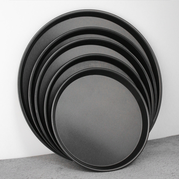 raktáron kerek pizzatálca forma tapadásmentes sütőtálca 8 hüvelykes 9 hüvelykes 10 hüvelykes 12 hüvelykes szénacél sütőtálca otthoni pizza