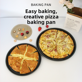 raktáron kerek pizzatálca forma tapadásmentes sütőtálca 8 hüvelykes 9 hüvelykes 10 hüvelykes 12 hüvelykes szénacél sütőtálca otthoni pizza