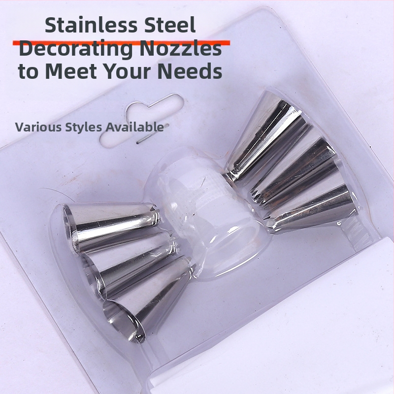 Домакински пистолет за бисквитки от неръждаема стомана, изстискващ машина за бисквитки, крем, пистолет за декориране, декорираща дюза, решени инструменти за печене на боб