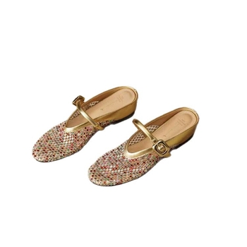 Άνετες και αναπνεύσιμες παντόφλες μέχρι τα δάχτυλα για εξωτερική χρήση, καλοκαιρινά σανδάλια με κοίλο ύφασμα και ύφασμα για γυναίκες, 2025