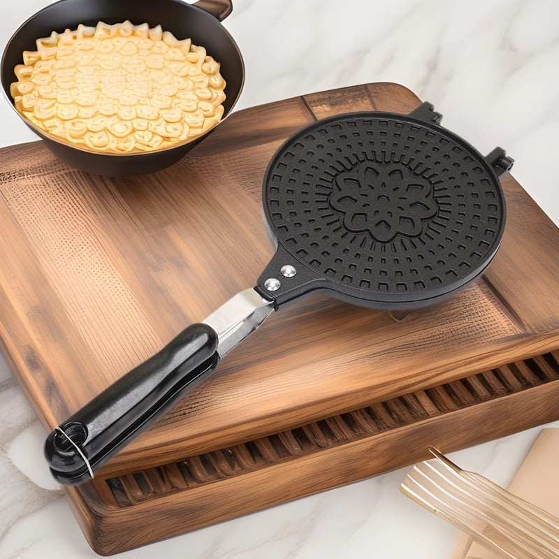 Tiesioginis gamyklinis tiekimas kepimui. Dvipusis „Love“ nepridegančios dangos vaflių malimo įrankiai. Vaflių puodas. Vaflių kepimo skarda.