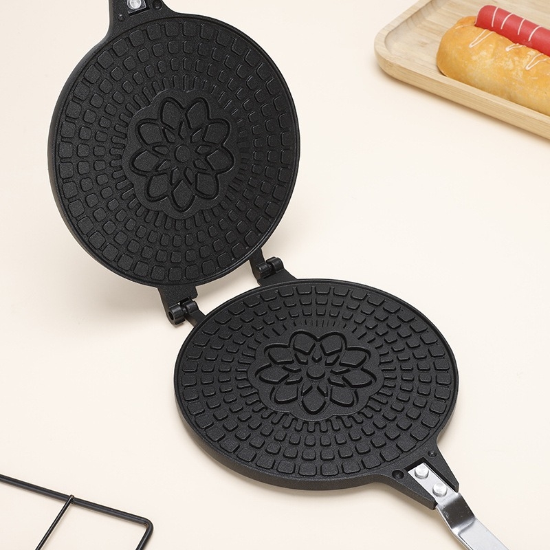 Tiesioginis gamyklinis tiekimas kepimui. Dvipusis „Love“ nepridegančios dangos vaflių malimo įrankiai. Vaflių puodas. Vaflių kepimo skarda.