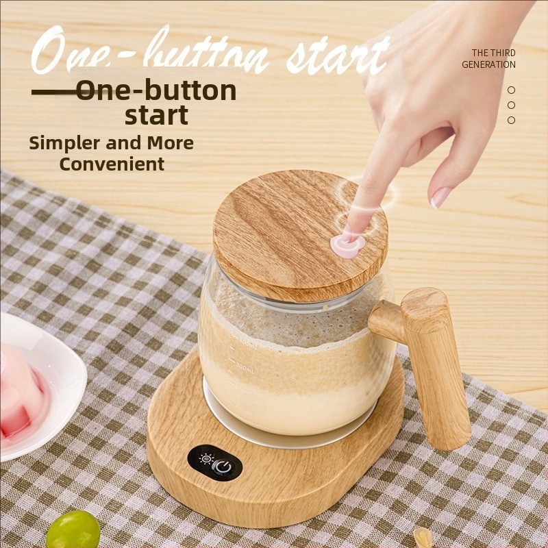 Електрическа чаша за смесване, стъклена чаша за шейкър, автоматична чаша за смесване, смесване на кафе мляко на прах с едно щракване, подарък от хранителен материал