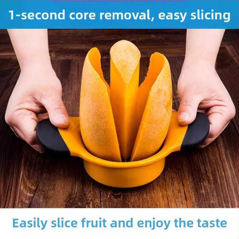 Многофункционален артефакт за рязане на плодове от неръждаема стомана, разделител за манго, домакински инструмент за разделяне на ябълки, кухненски джаджи