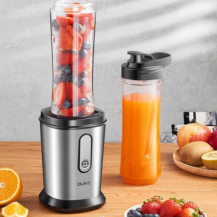 Преносима сокоизстисквачка Ouke, домакинска многофункционална машина за готвене на плодове, електрическа преносима машина за пържене на плодове, бебешка хранителна добавка, стомана