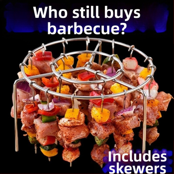 Grilli 36 varrast uue õhufritüüri, spetsiaalse grilliresti ja ümmarguse rippuva varrasterestiga koduköögiks ja õues kasutamiseks