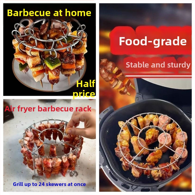 Grilli 36 varrast uue õhufritüüri, spetsiaalse grilliresti ja ümmarguse rippuva varrasterestiga koduköögiks ja õues kasutamiseks