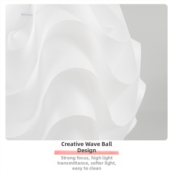 Pp Wave Ball Lampshade Cafe Restaurant Lihtne loominguline ümmargune lühter Magamistoa lambivarjuga põrandalamp hulgimüük