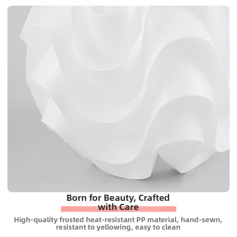 Pp вълнообразен абажур с топка, кафене, ресторант, прост креативен кръгъл полилей, спалня, абажур, подова лампа на едро