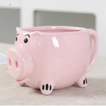 Mu Yifan keraamiline roosa notsu kohvitass notsu kruus koomiksiloomade tass 3D reljeefne notsu vesi