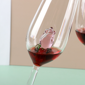 Populiari taurė, rožių gėlių kokteilio taurė, kūrybinė taurė, specialus kokteilis, raudonojo vyno taurė, šampano taurė