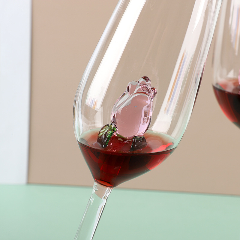 Populiari taurė, rožių gėlių kokteilio taurė, kūrybinė taurė, specialus kokteilis, raudonojo vyno taurė, šampano taurė