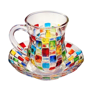 Χειροποίητο ποτήρι από χρωματιστό γυαλί Nordic Style, βαμμένο ποτήρι χυμού, φλιτζάνι καφέ, ποτήρι ουίσκι, φλιτζάνι niche, κρύσταλλο