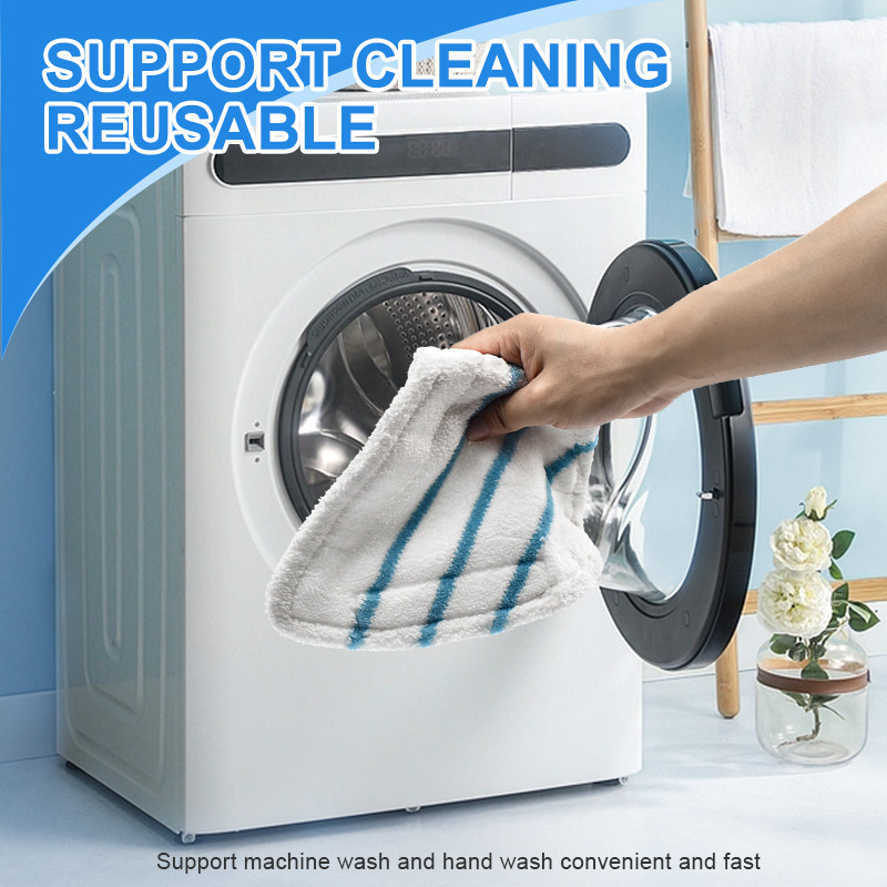 Alkalmas H20 gőzfelmosóhoz, kendőhuzattal, felmosó tartozékokkal, háromszög alakú tépőzáras fejjel, mikroszálas csere kendőfelmosó fejjel