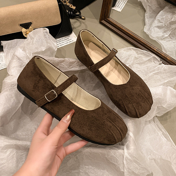 „Evening Breeze“ švelnūs plokščiapadžiai moteriški bateliai, 2025 m. pavasario nauji minkštu padu, nišiniai, klostuoti minkštu padu, „Mary Jane“ bateliai, urmu