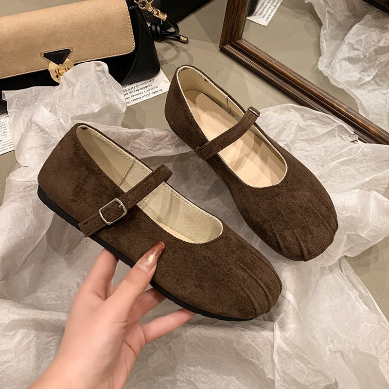 „Evening Breeze“ švelnūs plokščiapadžiai moteriški bateliai, 2025 m. pavasario nauji minkštu padu, nišiniai, klostuoti minkštu padu, „Mary Jane“ bateliai, urmu