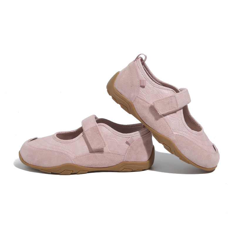 Sudinjia balett stílusú Mary Jane szandál nőknek, élénk sárga, háromszínű, alkalmi tépőzáras sportcipő, sekély szájú, erkölcsös edzőcipő nőknek