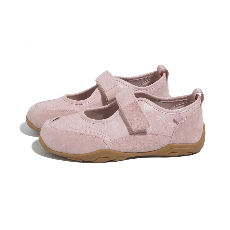 Sudinjia balett stílusú Mary Jane szandál nőknek, élénk sárga, háromszínű, alkalmi tépőzáras sportcipő, sekély szájú, erkölcsös edzőcipő nőknek