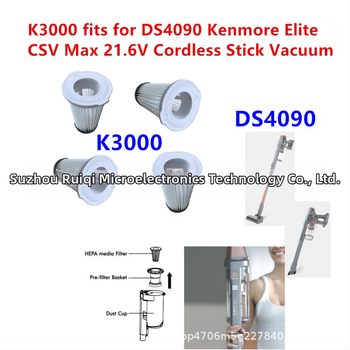 Kenmore DS4090 kézi porszívó tartozékaihoz igazítva Hapa szűrőbetét K3000 szűrő