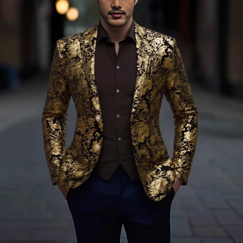Vīriešu Retro Paisley jaka, Eiropas un Amerikas eleganta jaka, Slim, Britu Mode, Skaista