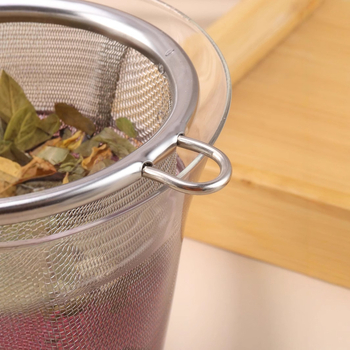 Домашен филтър от неръждаема стомана с едно ухо, фина мрежеста дръжка, филтър за разделяне на вода от чай, артефакт за приготвяне на чай