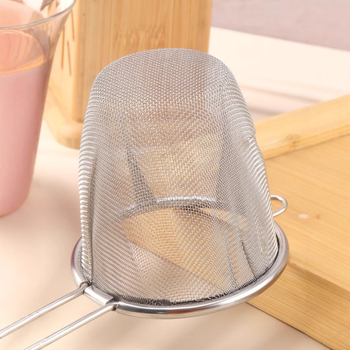 Домашен филтър от неръждаема стомана с едно ухо, фина мрежеста дръжка, филтър за разделяне на вода от чай, артефакт за приготвяне на чай