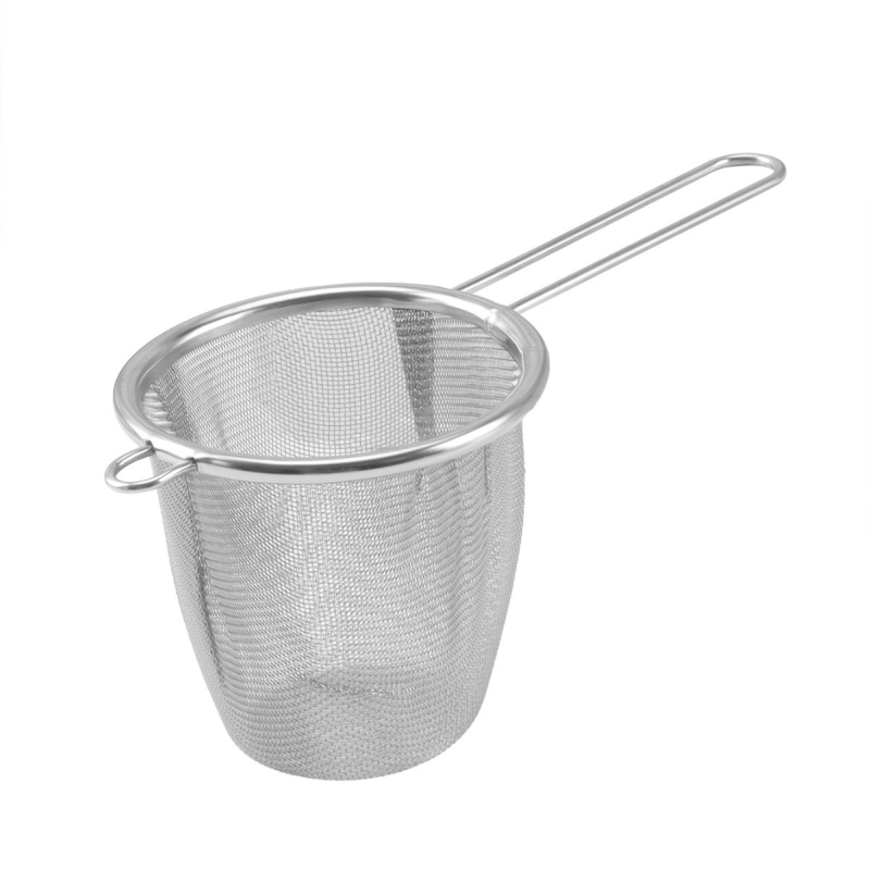 Домашен филтър от неръждаема стомана с едно ухо, фина мрежеста дръжка, филтър за разделяне на вода от чай, артефакт за приготвяне на чай