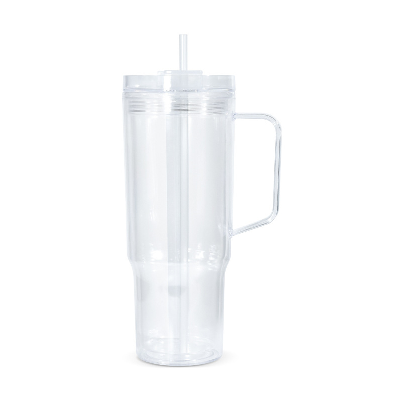 Dvisluoksnis plastikinis puodelis su dangteliu, 40 uncijų (120 ml) vandens puodelis, didelės talpos šiaudelis, perforuotas, su kamščiu, „pasidaryk pats“