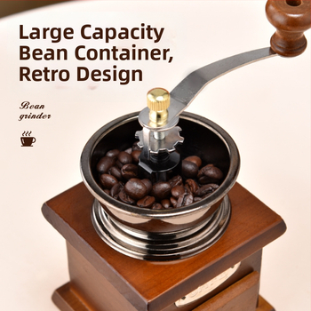 Piiriülene käsitsi väntatav kohviveski Retro miniveski kohviveski kuuma kohviku kaunistuste jaoks