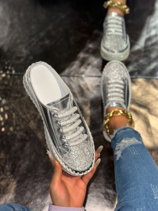 Papuci de damă Baotou, model vară, stil nou, leneși și versatili, fără toc, pantofi albi cu un singur picior, tendință de la Ins