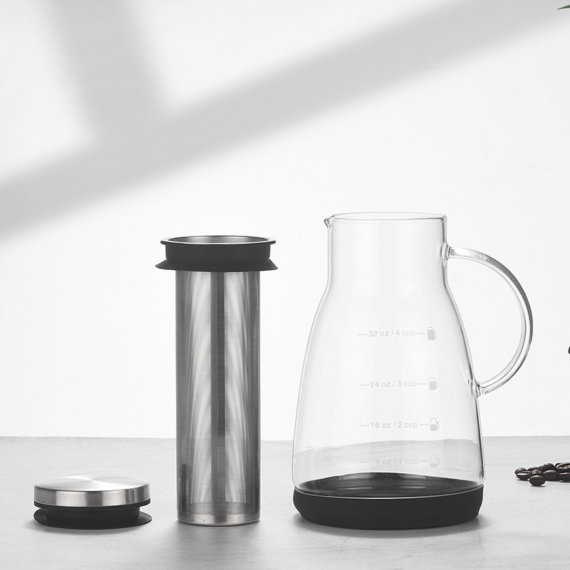 ♡ Hulgimüük kohvitarvikuid, jääkohv, külmpruulimiskann, käsitsi pruulitud külmpruulimiskann, kodune jagamiskann, mahlatee