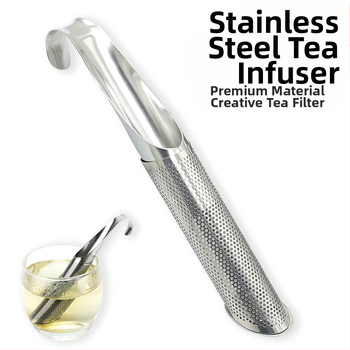 304 Неръждаема стомана, Висяща Чайна Инфузер, Дръжка за Чай, Филтър за Теч на Чай, Чаена Лъжица с Дръжка за Чай, Комплект за Чай