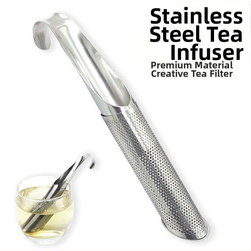 304 Неръждаема стомана, Висяща Чайна Инфузер, Дръжка за Чай, Филтър за Теч на Чай, Чаена Лъжица с Дръжка за Чай, Комплект за Чай